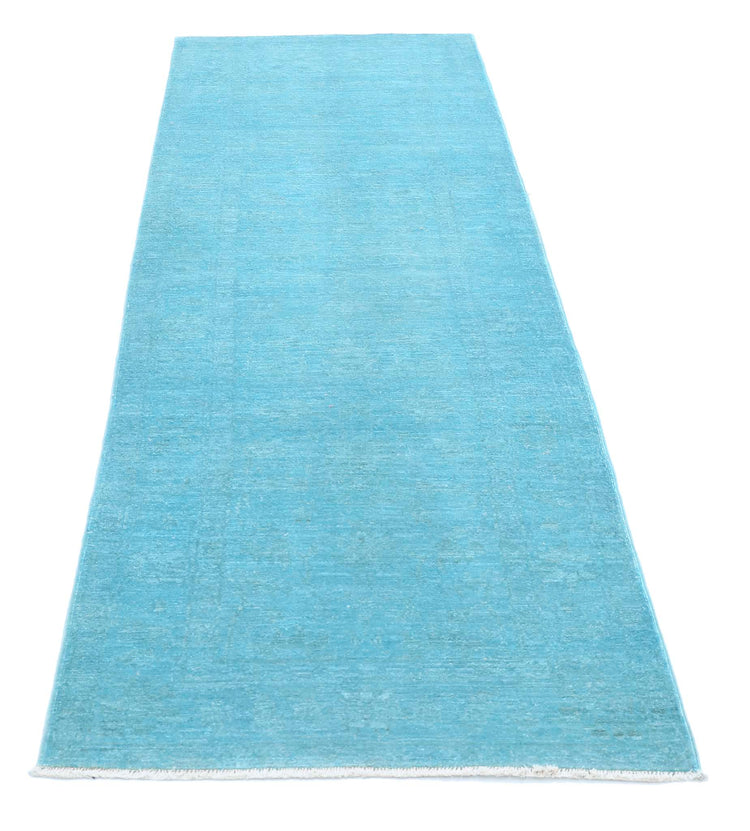 Hand Knotted Overdyed Wool Rug - 2'8'' x 8'4''