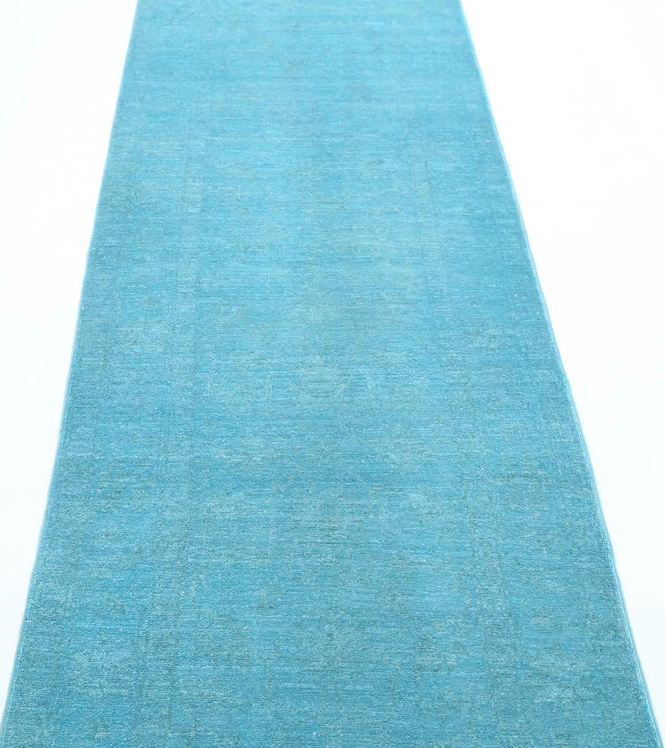 Hand Knotted Overdyed Wool Rug - 2'8'' x 8'4''