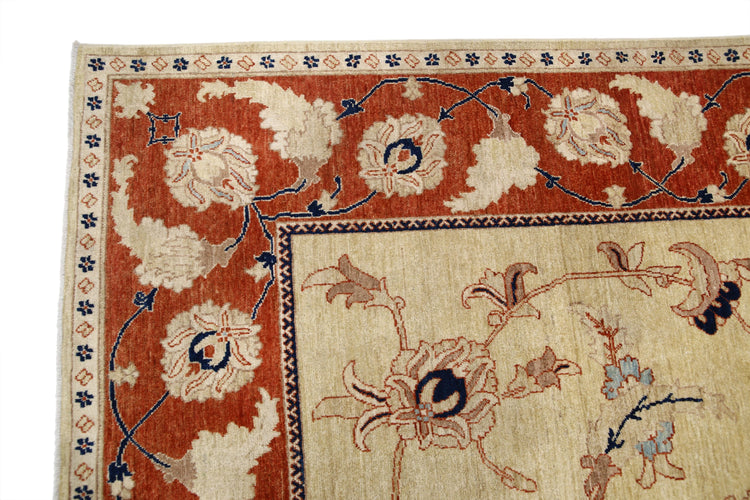Hand Knotted Ziegler Farhan Wool Rug - 9'1'' x 11'5''