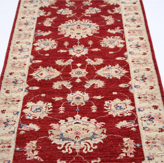 Hand Knotted Ziegler Wool Rug - 2' 8" X 8' 5" 2' 8" X 8' 5" (81 X 257) / Red / Wool