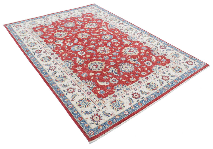 Hand Knotted Ziegler Farhan Wool Rug - 5'7'' x 7'9''
