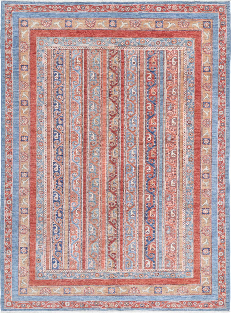 Hand Knotted Shaal Wool Rug - 5'9'' x 7'8''
