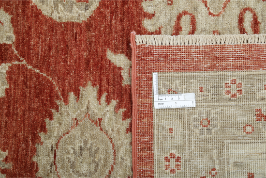 Hand Knotted Ziegler Wool Rug - 9' 7" X 11' 11" 9' 7" X 11' 11" (292 X 363) / Red / Wool