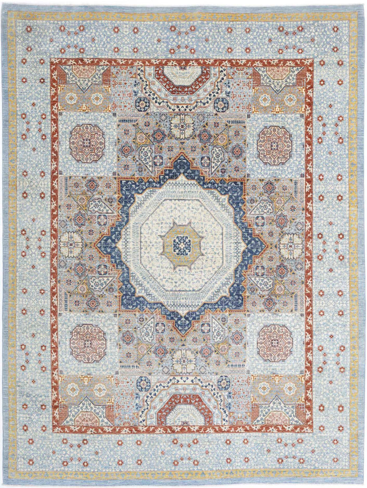 Hand Knotted Fine Mamluk Wool Rug - 7'8'' x 10'6''
