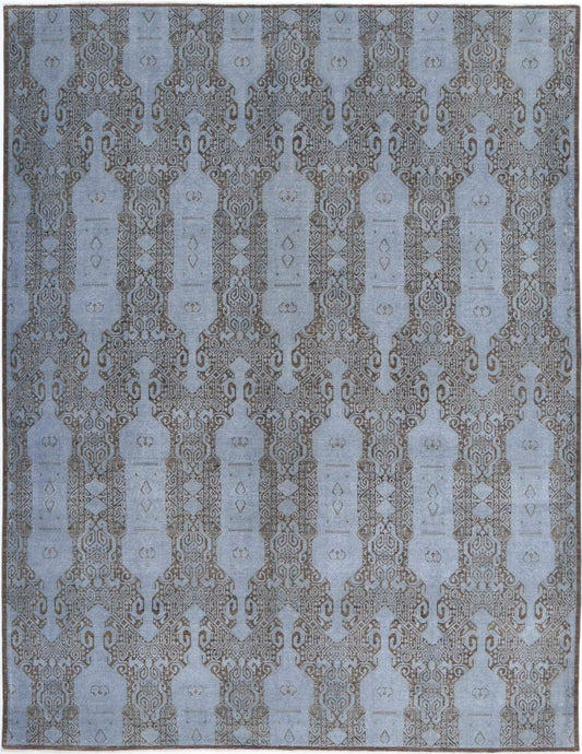 Hand Knotted Fine Artemix Wool Rug - 8'6'' x 11'2''