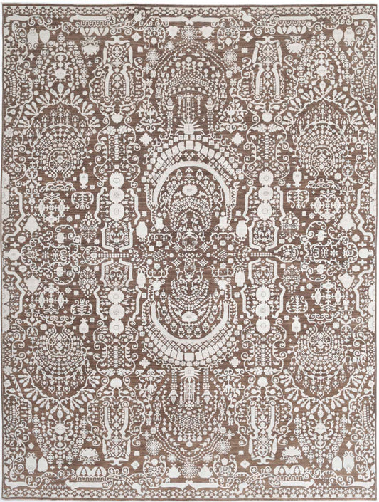 Hand Knotted Fine Artemix Jewelry Wool Rug - 9'9'' x 13'1''
