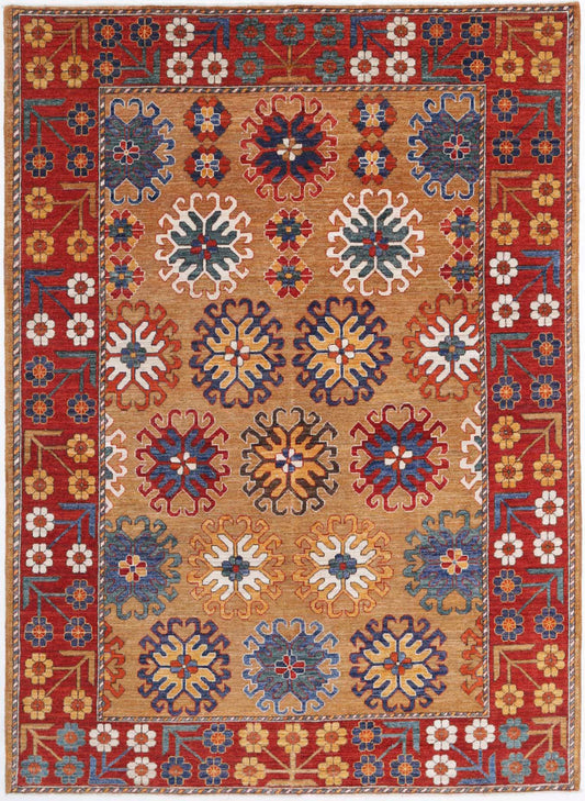 Hand Knotted Nomadic Caucasian Humna Wool Rug - 6'10'' x 9'5''
