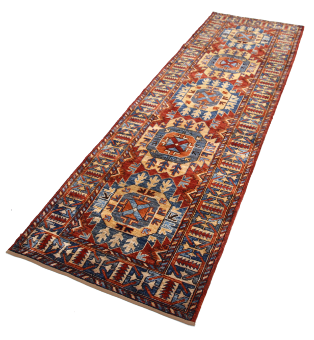 Hand Knotted Humna Wool Rug - 2' 11" X 9' 10" 2' 11" X 9' 10" (89 X 300) / Red / Wool
