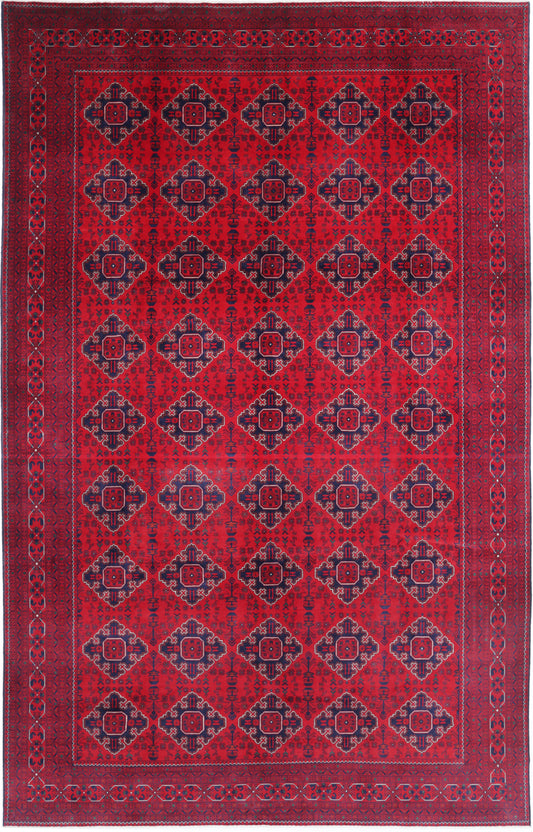 Hand Knotted Afghan Khamyab Wool Rug - 9'8'' x 15'6''