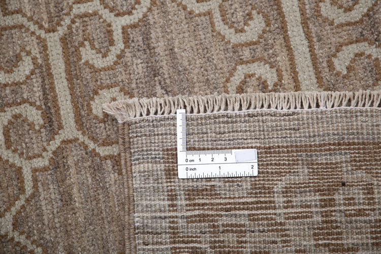 Hand Knotted Khotan Wool Rug - 9'0'' x 11'7''