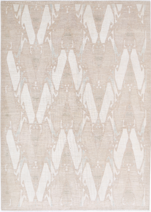 Hand Knotted Khotan Wool Rug - 6' 0" X 8' 9" 6' 0" X 8' 9" (183 X 267) / Taupe / Wool