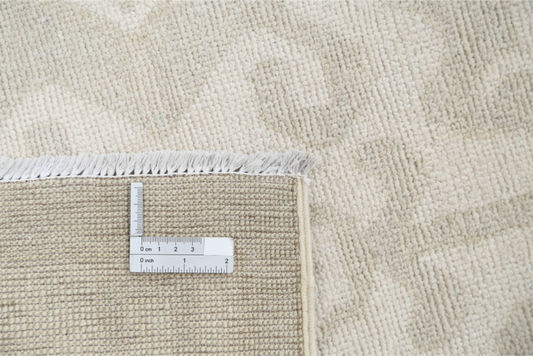 Hand Knotted Khotan Wool Rug - 7' 2" X 9' 11" 7' 2" X 9' 11" (219 X 302) / Taupe / Wool