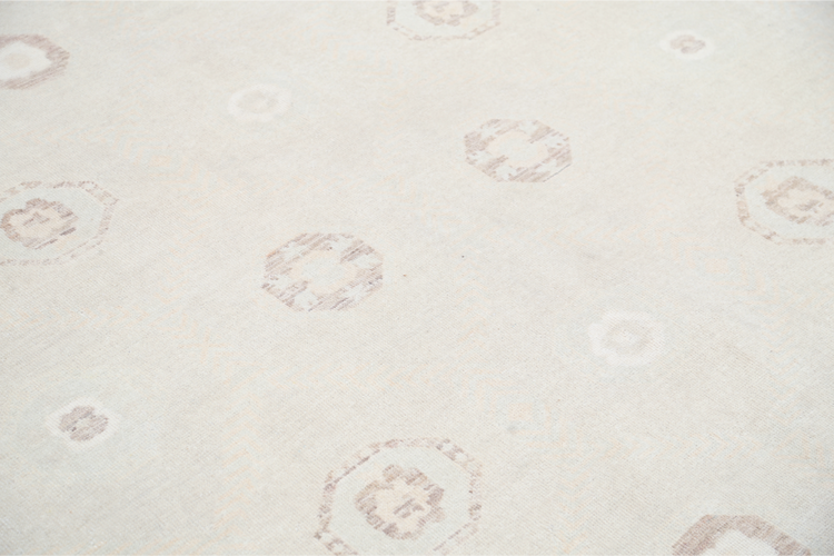 Hand Knotted Khotan Wool Rug - 8' 7" X 10' 10" 8' 7" X 10' 10" (262 X 330) / Ivory / Wool