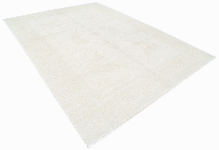 Hand Knotted Khotan Wool Rug - 8' 7" X 11' 7" 8' 7" X 11' 7" (262 X 353) / Ivory / Wool