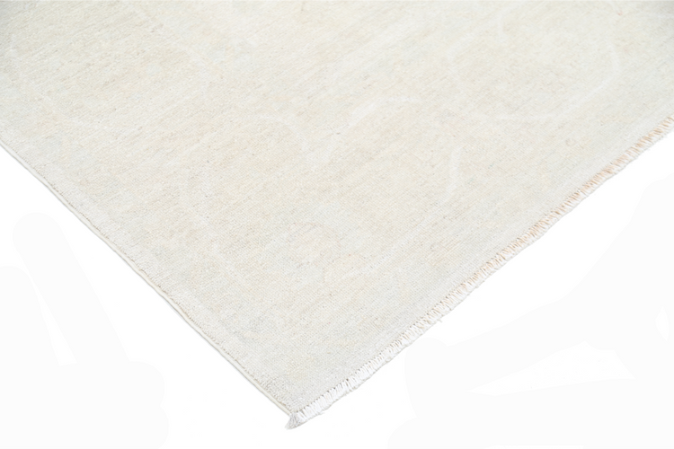 Hand Knotted Khotan Wool Rug - 8' 7" X 11' 7" 8' 7" X 11' 7" (262 X 353) / Ivory / Wool