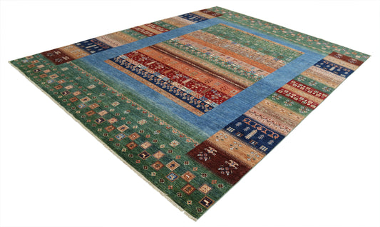 Hand Knotted Gabbeh Wool Rug - 8'2'' x 10'5''
