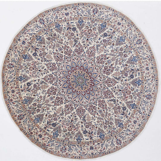 Hand Knotted Masterpiece Persian Nain Wool Rug - 9'5'' x 9'8''