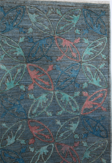 Hand Knotted Onyx Wool Rug - 6' 10" X 9' 0" 6' 10" X 9' 0" (208 X 274) / Blue / Wool