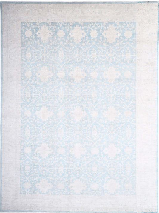 Hand Knotted Oushak Wool Rug - 15'10'' x 21'9''
