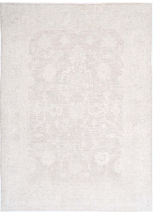 Hand Knotted Oushak Wool Rug - 9'11'' x 13'6''