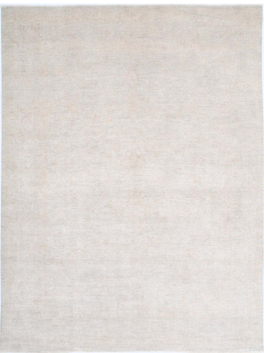Hand Knotted Oushak Wool Rug - 11'4'' x 15'3''