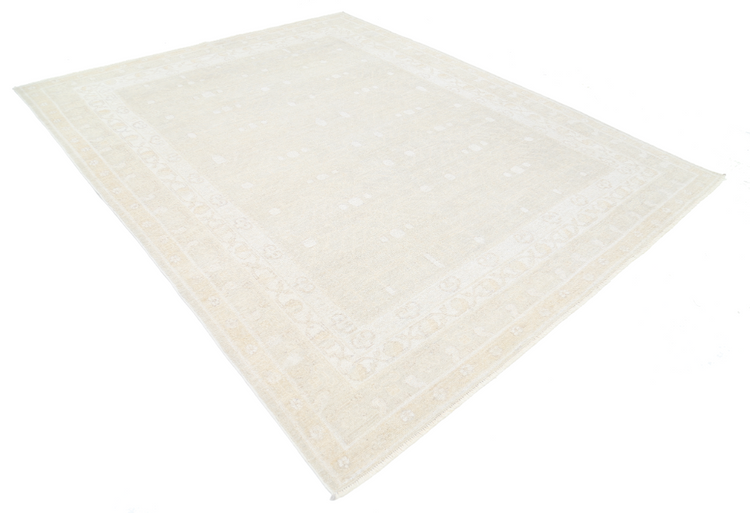 Hand Knotted Oushak Wool Rug - 8' 2" X 10' 4" 8' 2" X 10' 4" (249 X 315) / Grey / Wool