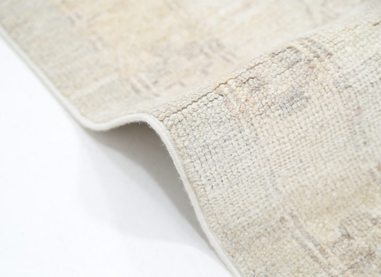 Hand Knotted Oushak Wool Rug - 8' 5" X 10' 3" 8' 5" X 10' 3" (257 X 312) / Silver / Wool
