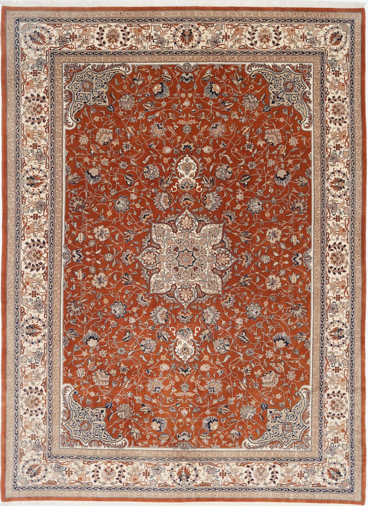Hand Knotted Heritage Fine Persian Style Wool Rug - 10'2'' x 13'11''