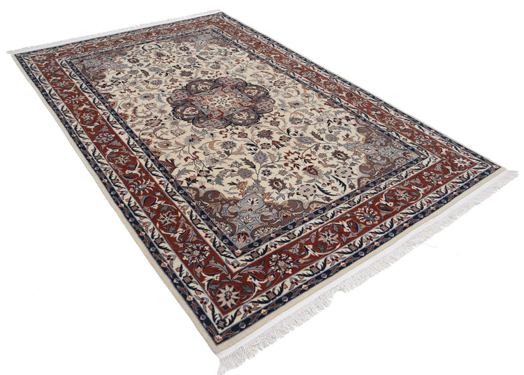 Hand Knotted Heritage Fine Persian Style Wool Rug - 6'0'' x 8'11''