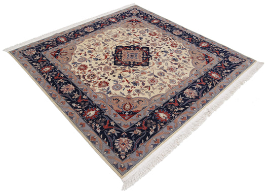Hand Knotted Heritage Fine Persian Style Wool Rug - 6'1'' x 6'1''