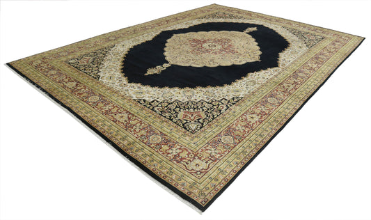 Hand Knotted Ziegler Wool Rug - 9'10'' x 13'7''