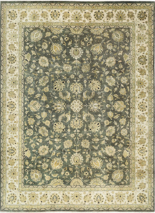 Hand Knotted Ziegler Wool Rug - 9'10'' x 13'5''