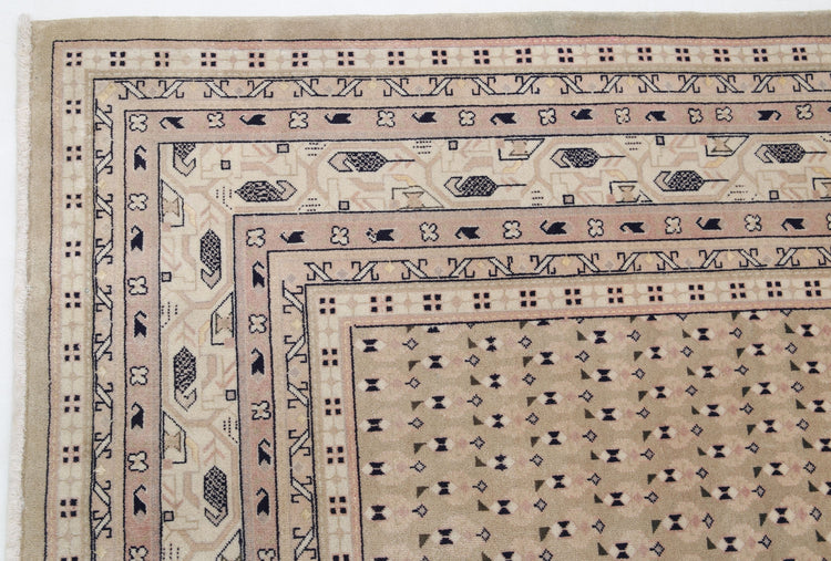 Hand Knotted Persian Mir Saraband Wool Rug - 7'11'' x 8'9''