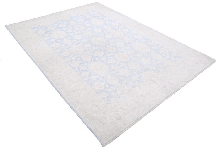 Hand Knotted Serenity Wool Rug - 6' 0" X 8' 7" 6' 0" X 8' 7" (183 X 262) / Blue / Wool
