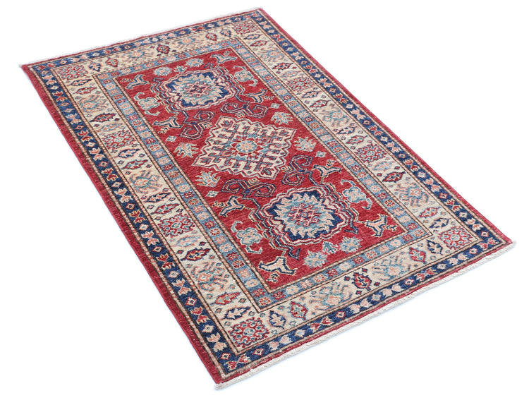Hand Knotted Royal Kazak Wool Rug - 2'8'' x 3'10''