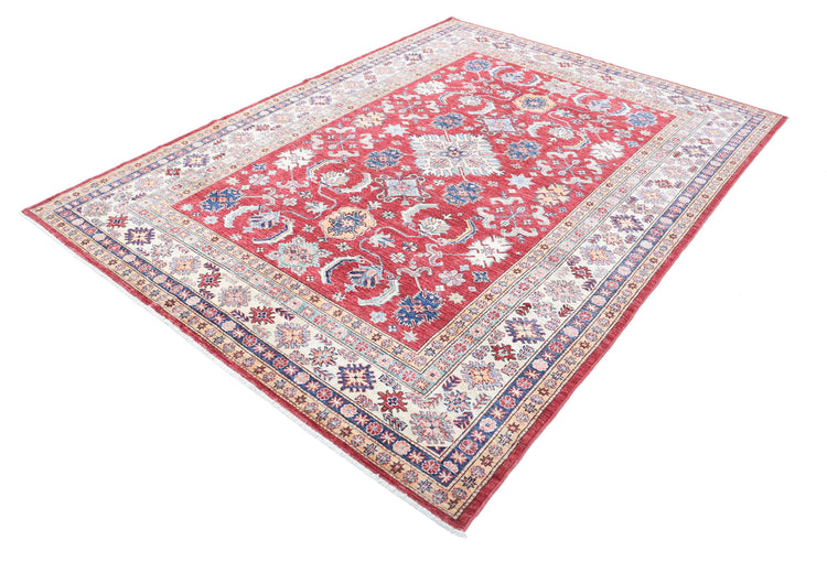 Hand Knotted Royal Kazak Wool Rug - 6'7'' x 8'8''