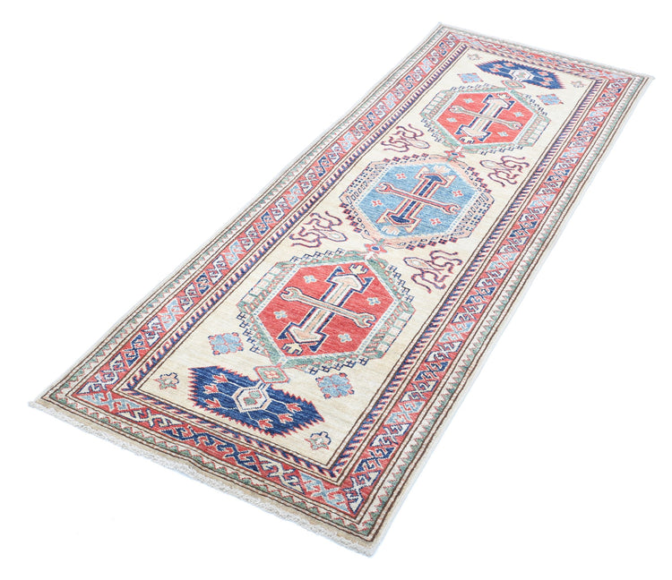 Hand Knotted Royal Kazak Wool Rug - 2'5'' x 6'7''