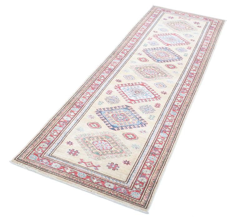 Hand Knotted Royal Kazak Wool Rug - 2'5'' x 7'9''