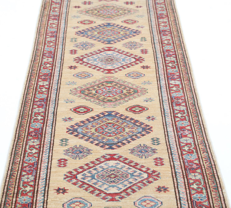 Hand Knotted Royal Kazak Wool Rug - 2'5'' x 7'9''