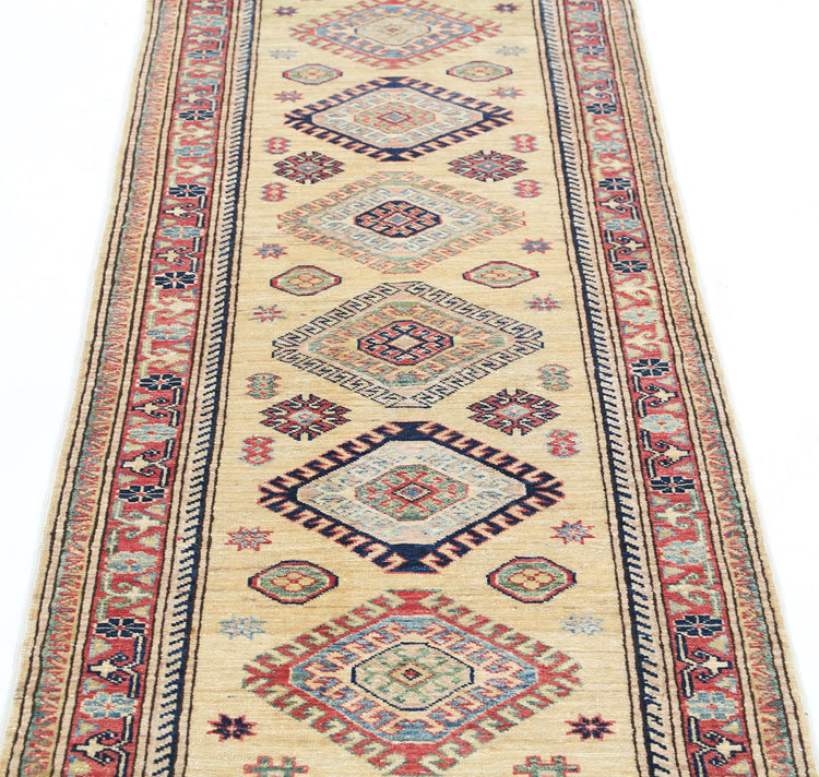 Hand Knotted Royal Kazak Wool Rug - 2'6'' x 6'4''
