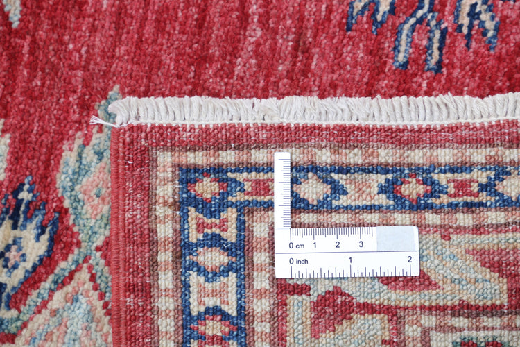 Hand Knotted Royal Kazak Wool Rug - 5'0'' x 6'7''