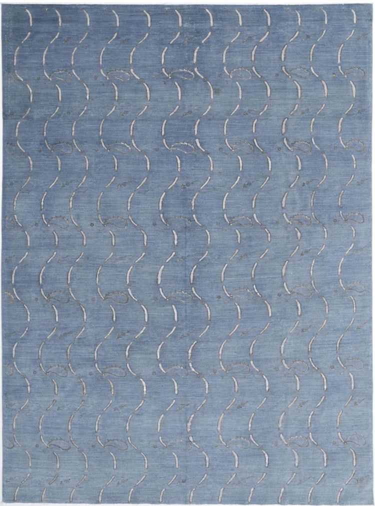 Hand Knotted Onyx Wool Rug - 8'7'' x 11'9''