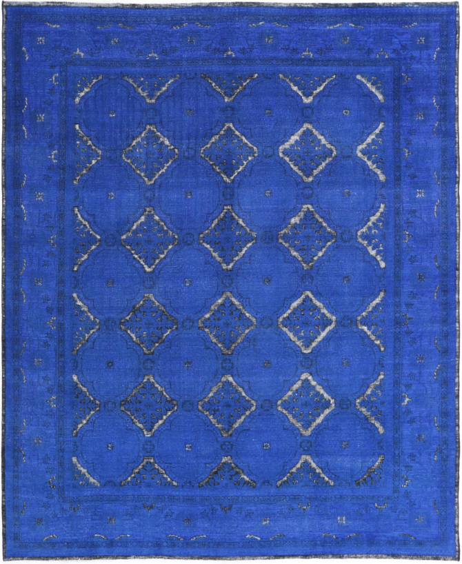 Hand Knotted Onyx Wool Rug - 7' 11" X 9' 6" 7' 11" X 9' 6" (241 X 290) / Blue / Wool
