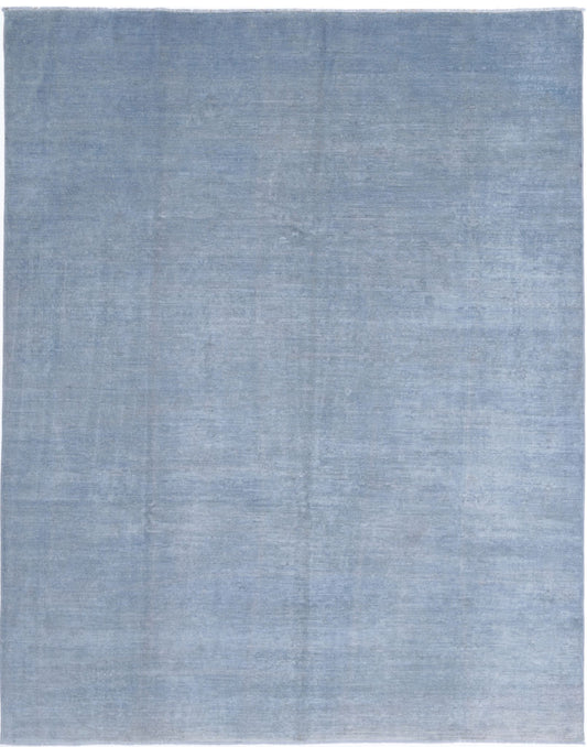 Hand Knotted Overdyed Wool Rug - 7'9'' x 9'7''