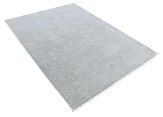 Hand Knotted Overdyed Wool Rug - 4'9'' x 6'5''