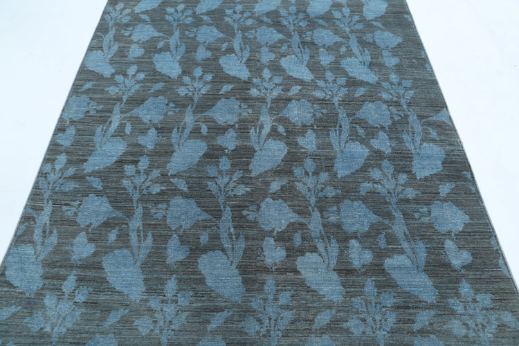 Hand Knotted Overdyed Wool Rug - 5'4'' x 7'8''