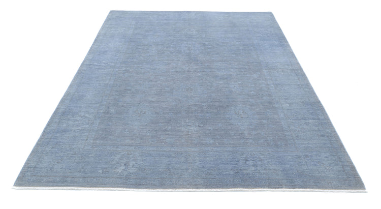Hand Knotted Overdyed Wool Rug - 5'11'' x 8'6''