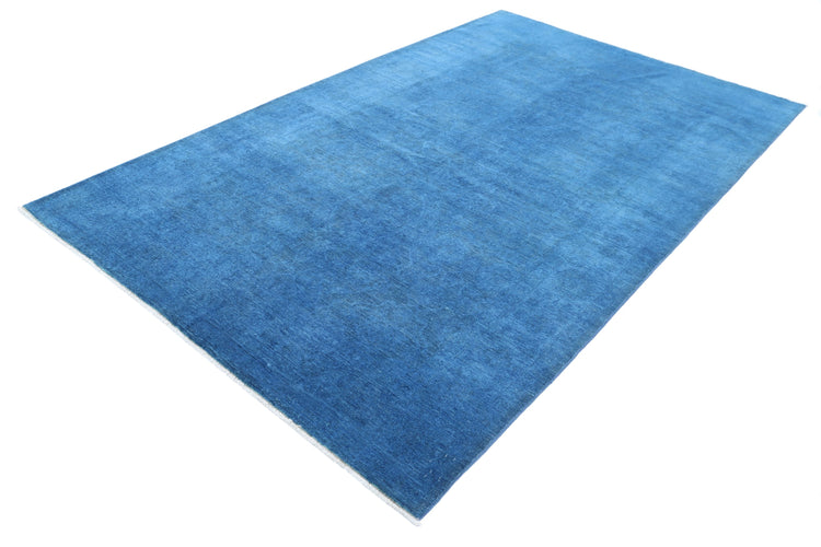 Hand Knotted Overdyed Wool Rug - 5'11'' x 9'9''