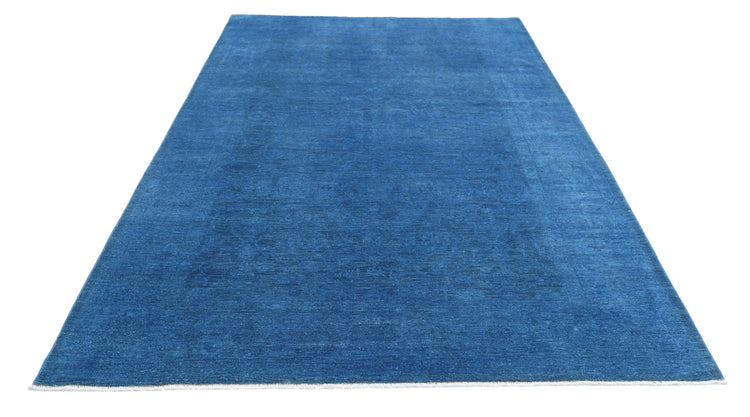 Hand Knotted Overdyed Wool Rug - 5'11'' x 9'9''