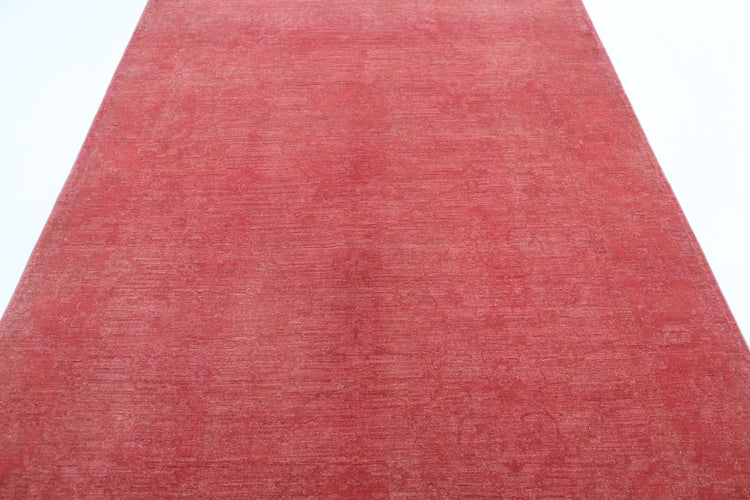Hand Knotted Overdyed Wool Rug - 6'1'' x 8'8''